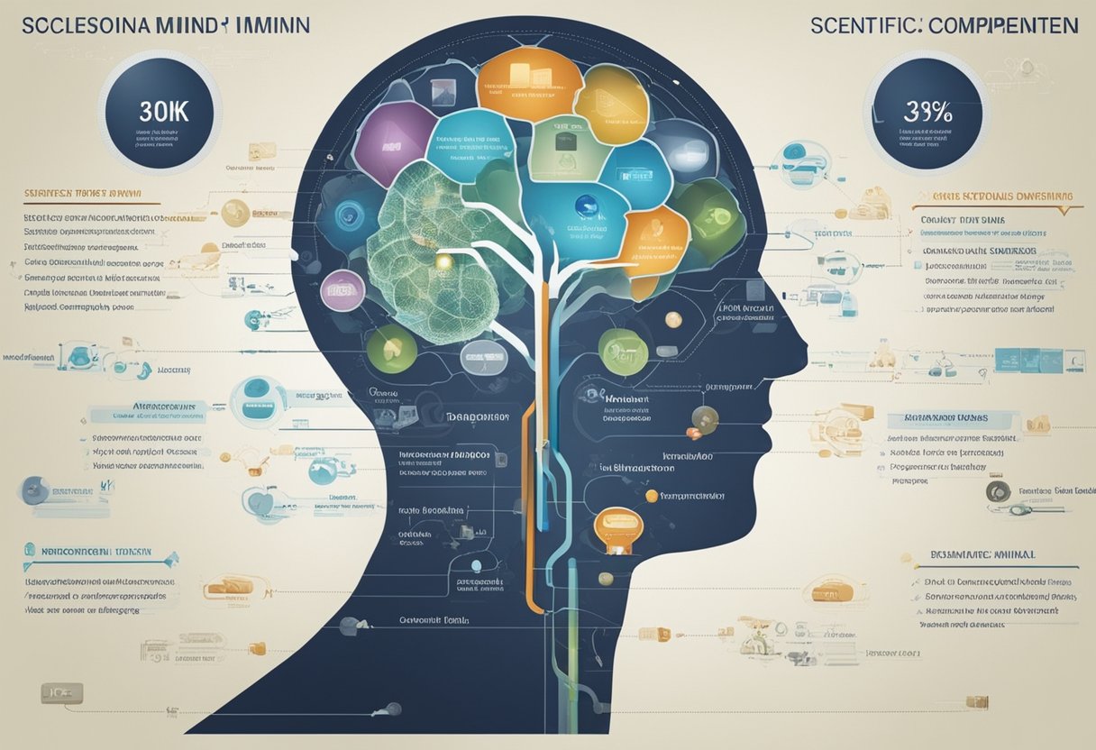 Scientific basis for emotional compartmentalization. A diagram showing separate emotional compartments within a person's mind